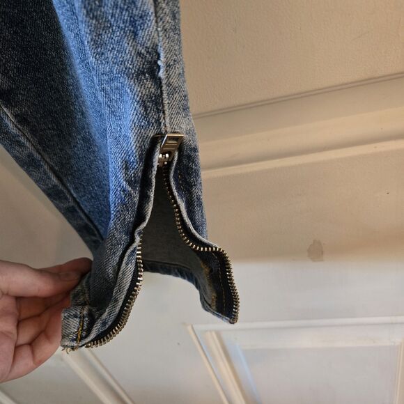 Vintage Polo Jeans Co. Ralph Lauren Size 6 Capri Ankle Zip Jean Denim Y2K Flag - Picture 6 of 10